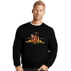 Daily_Deal_Shirts Crewneck Sweater, Unisex / Small / Black Hakuna Matata Studios