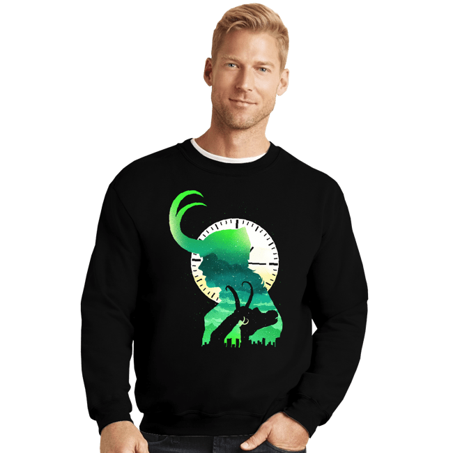 Shirts Crewneck Sweater, Unisex / Small / Black Loki Sunset