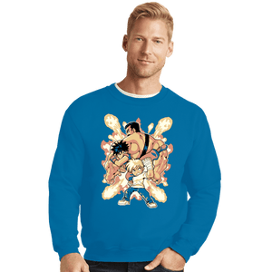 Shirts Crewneck Sweater, Unisex / Small / Sapphire Final Fight Heroes