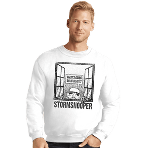 Shirts Crewneck Sweater, Unisex / Small / White Storm Snooper