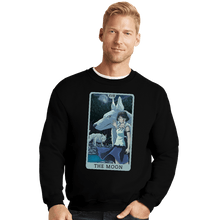 Load image into Gallery viewer, Daily_Deal_Shirts Crewneck Sweater, Unisex / Small / Black Tarot Ghibli The Moon
