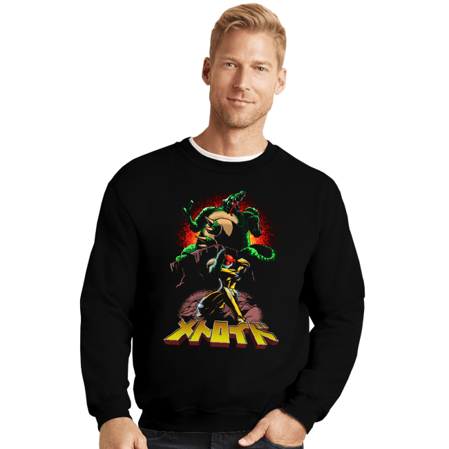 Daily_Deal_Shirts Crewneck Sweater, Unisex / Small / Black Space Maiden