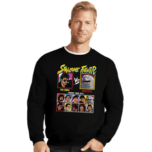 Shirts Crewneck Sweater, Unisex / Small / Black Stallone Fighter