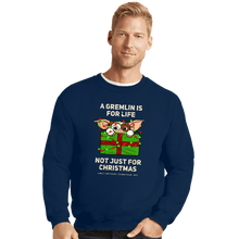 Load image into Gallery viewer, Daily_Deal_Shirts Crewneck Sweater, Unisex / Small / Navy A Gremlin Is For Life
