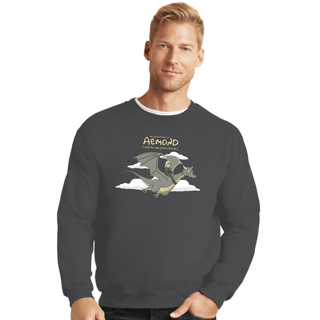 Daily_Deal_Shirts Crewneck Sweater, Unisex / Small / Charcoal Dragon Dancer