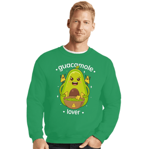 Shirts Crewneck Sweater, Unisex / Small / Irish Green Guacamole Lover