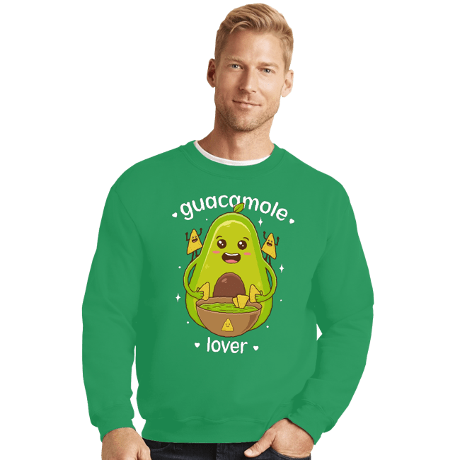 Shirts Crewneck Sweater, Unisex / Small / Irish Green Guacamole Lover