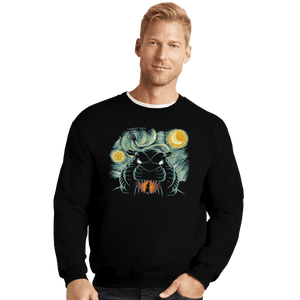 Shirts Crewneck Sweater, Unisex / Small / Black Starry Cave