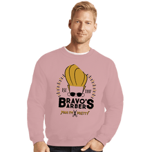 Load image into Gallery viewer, Shirts Crewneck Sweater, Unisex / Small / Pink Bravo&#39;s Barbers
