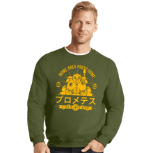 Load image into Gallery viewer, Secret_Shirts Crewneck Sweater, Unisex / Small / Military Green Proto Dome Robo
