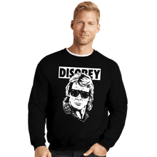 Load image into Gallery viewer, Secret_Shirts Crewneck Sweater, Unisex / Small / Black Live To Disobey
