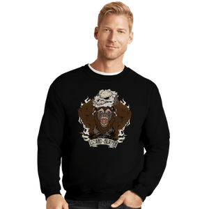 Secret_Shirts Crewneck Sweater, Unisex / Small / Black Lizard Slayer