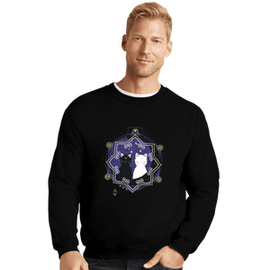 Shirts Crewneck Sweater, Unisex / Small / Black Crescent Moon