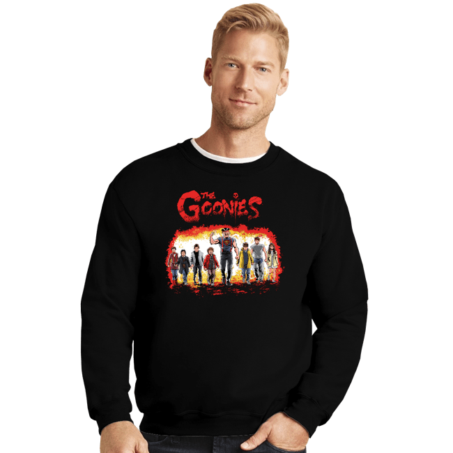 Secret_Shirts Crewneck Sweater, Unisex / Small / Black Goonies Warriors