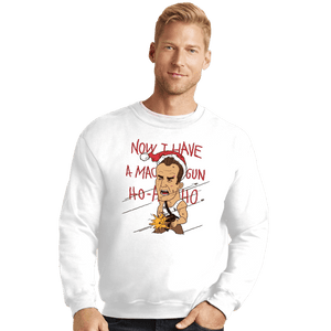 Shirts Crewneck Sweater, Unisex / Small / White Christmas Hard