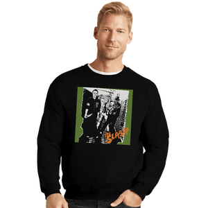 Daily_Deal_Shirts Crewneck Sweater, Unisex / Small / Black The Slash