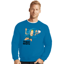 Load image into Gallery viewer, Shirts Crewneck Sweater, Unisex / Small / Sapphire Smells Like Bunghole
