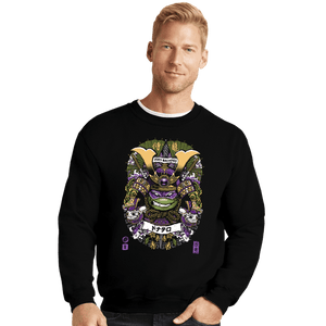 Daily_Deal_Shirts Crewneck Sweater, Unisex / Small / Black Samurai Donnie
