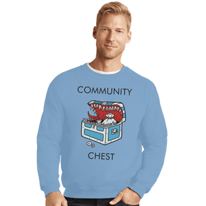 Shirts Crewneck Sweater, Unisex / Small / Powder Blue Mimicopoly
