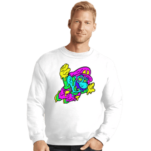 Secret_Shirts Crewneck Sweater, Unisex / Small / White Trip Mario
