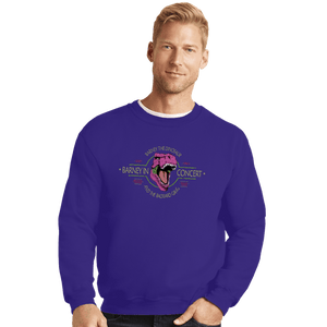 Shirts Crewneck Sweater, Unisex / Small / Violet Barney In Concert