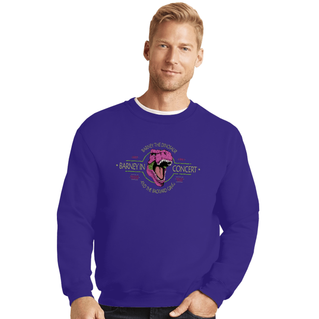 Shirts Crewneck Sweater, Unisex / Small / Violet Barney In Concert