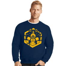Load image into Gallery viewer, Shirts Crewneck Sweater, Unisex / Small / Navy Kabuto Type Robot
