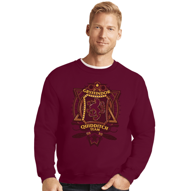 Shirts Crewneck Sweater, Unisex / Small / Maroon Quidditch Team