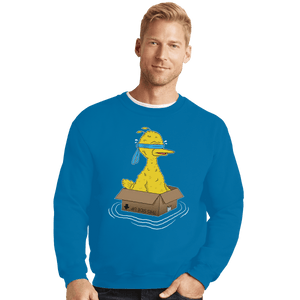 Shirts Crewneck Sweater, Unisex / Small / Sapphire Big Bird Box