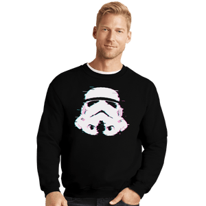 Shirts Crewneck Sweater, Unisex / Small / Black Ddjvigo's Glitch Trooper
