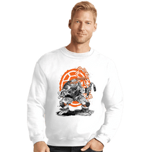 Load image into Gallery viewer, Daily_Deal_Shirts Crewneck Sweater, Unisex / Small / White Michelangelo Sumi-e
