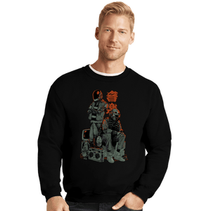 Daily_Deal_Shirts Crewneck Sweater, Unisex / Small / Black Street Punks
