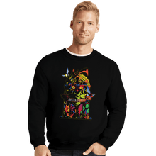 Load image into Gallery viewer, Secret_Shirts Crewneck Sweater, Unisex / Small / Black The Skull Kid Crew
