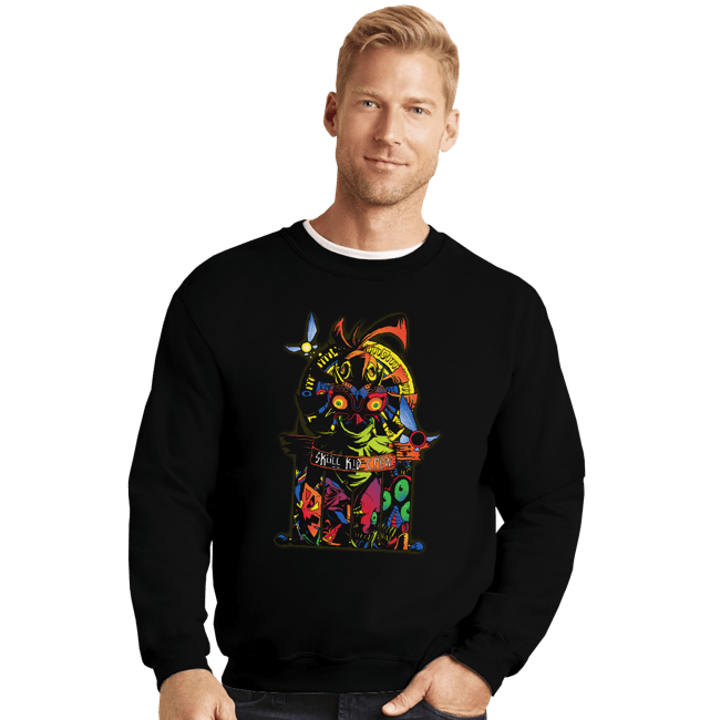 Secret_Shirts Crewneck Sweater, Unisex / Small / Black The Skull Kid Crew