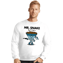 Load image into Gallery viewer, Secret_Shirts Crewneck Sweater, Unisex / Small / White Mr. Snake
