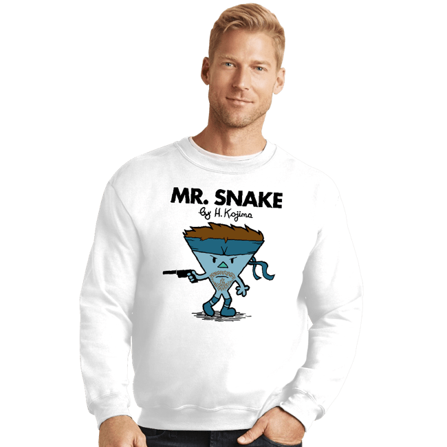 Secret_Shirts Crewneck Sweater, Unisex / Small / White Mr. Snake