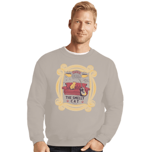 Shirts Crewneck Sweater, Unisex / Small / Sand Smelly Cat