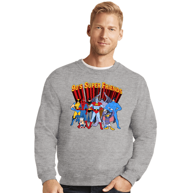 Secret_Shirts Crewneck Sweater, Unisex / Small / Sports Grey The 90s Superfriends