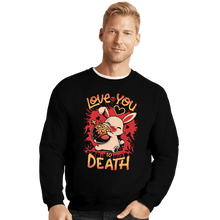 Load image into Gallery viewer, Daily_Deal_Shirts Crewneck Sweater, Unisex / Small / Black Holy Love Grenade
