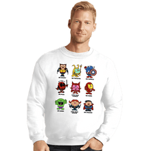 Load image into Gallery viewer, Secret_Shirts Crewneck Sweater, Unisex / Small / White Marvels
