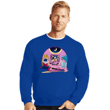 Load image into Gallery viewer, Daily_Deal_Shirts Crewneck Sweater, Unisex / Small / Royal Blue Anime At Home
