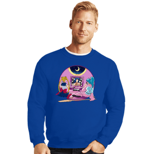 Daily_Deal_Shirts Crewneck Sweater, Unisex / Small / Royal Blue Anime At Home