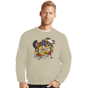 Shirts Crewneck Sweater, Unisex / Small / Sand Goemon
