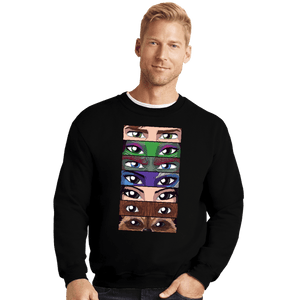 Daily_Deal_Shirts Crewneck Sweater, Unisex / Small / Black Guardian Eyes