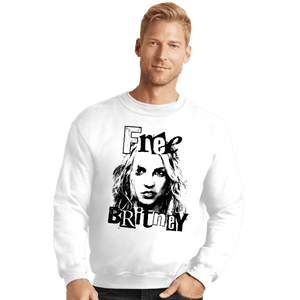 Secret_Shirts Crewneck Sweater, Unisex / Small / White Free Britney White