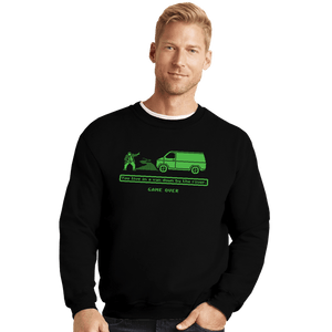 Daily_Deal_Shirts Crewneck Sweater, Unisex / Small / Black Motivational Trail