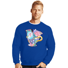 Load image into Gallery viewer, Shirts Crewneck Sweater, Unisex / Small / Royal Blue Magical Silhouettes - Chip
