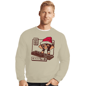 Shirts Crewneck Sweater, Unisex / Small / Sand Mogwai Song