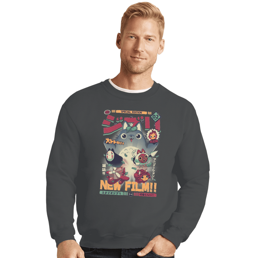 Shirts Crewneck Sweater, Unisex / Small / Charcoal Animezine