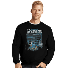 Load image into Gallery viewer, Shirts Crewneck Sweater, Unisex / Small / Black Visit Raccoon City

